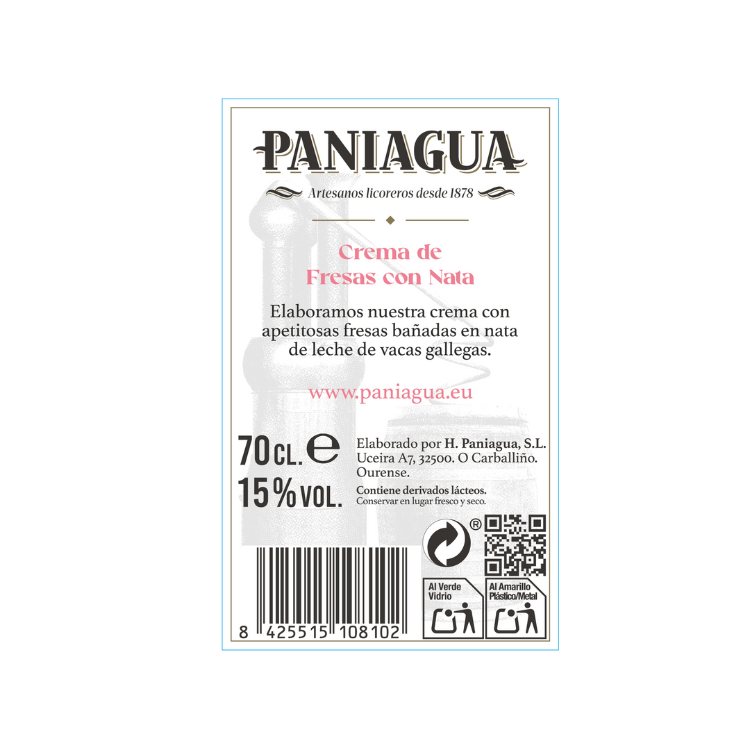 Crema de fresas con nata gallega Paniagua