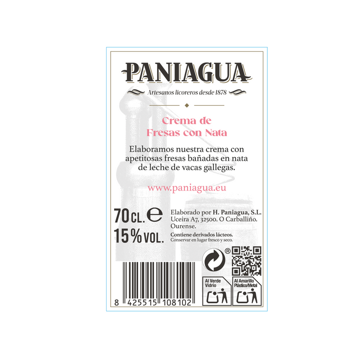 Crema de fresas con nata gallega Paniagua