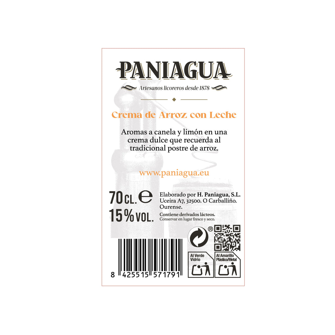 Crema de arroz con leche gallega tradicional Paniagua