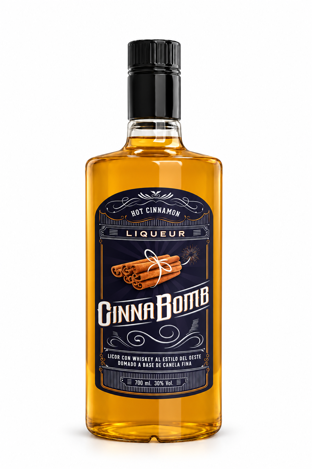 Cinnabomb Licor de whisky con canela