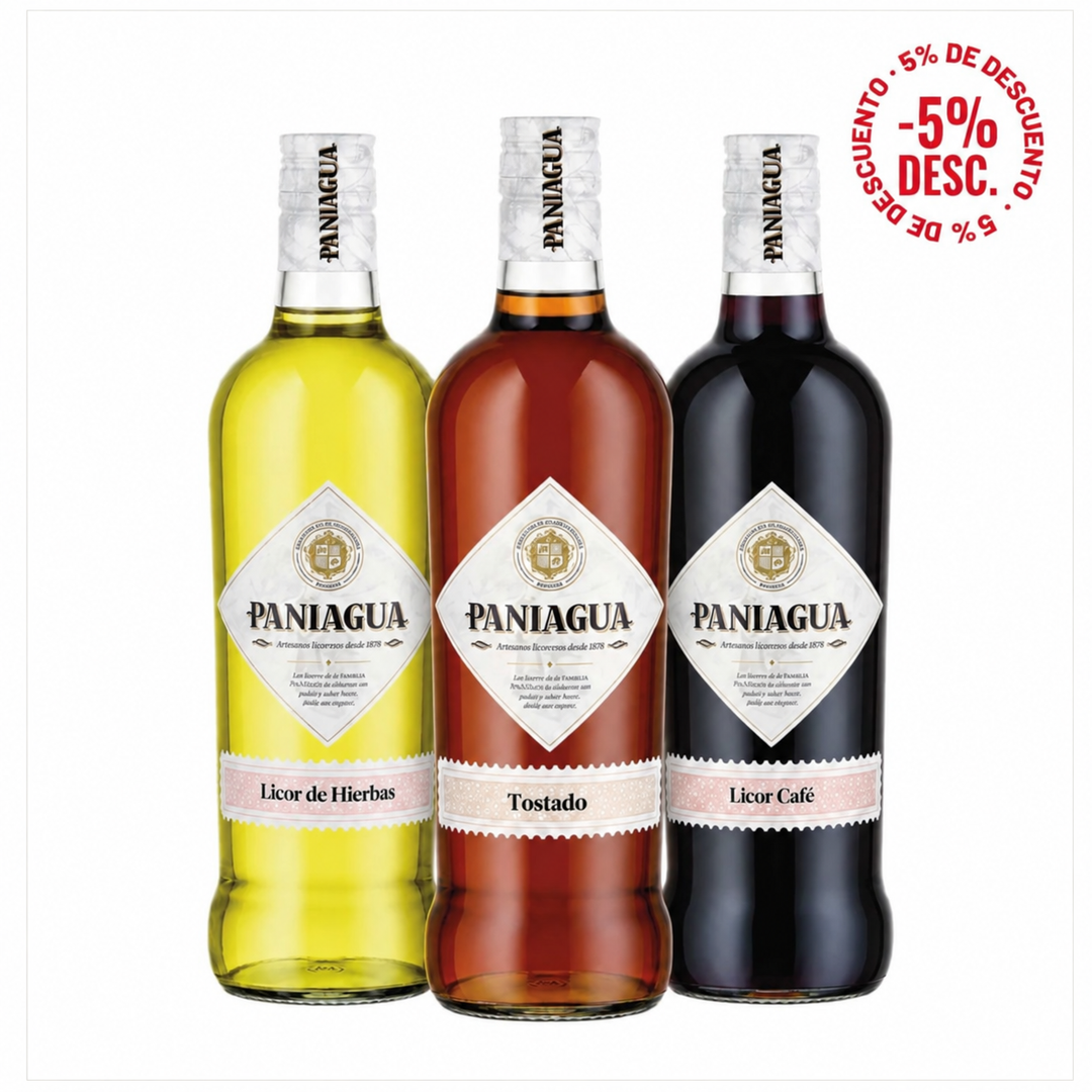 Pack Licor Café, Licor de Hierbas y Tostado Paniagua x3